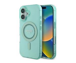 GUESS GUHMP16SPFTDTEN COVER per Universalo iPhone 16, Verde