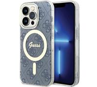 Guess GUHMPLH4STB iPhone 15 Pro 6.1, blaues Hartschalenetui IML 4G MagSafe