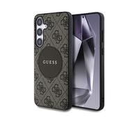 GUESS GUHMS25MP4PGRSGW Cover MagSafe per Samsung Galaxy S25 Plus, Marrone