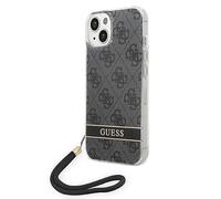 GUESS GUOHCP14MH4STK - Custodia rigida per iPhone 14 Plus da 6,7", nero/nero