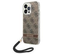 Guess GUOHCP14XH4STW - Custodia rigida per iPhone 14 Pro Max 6,7", marrone/marro