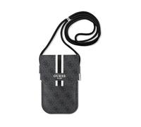 GUESS GUOWBP4RPSK Custodia con cordino per Smartphone Universale, Bianco/Nero