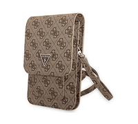 GUESS GUWBP4TMBR Custodia con cordino per Smartphone Universale, Marrone