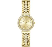 GUESS Women's Quartz Dress Watch with Stainless Steel Strap, Gold, 14 (Model: GW0401L2)