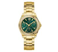 Guess GW0685L5 Women’s Ritzy Multi-Function Gold Watch - Green Dial, Crystal Bezel