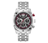 Guess Orologio da uomo GW0714G1 – Sportivo Multifunzione Tono argento 44 mm Quadrante nero