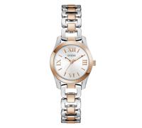 Guess GW0927L5 Ladies Two-Tone 28mm Quartz Watch - White Dial, Recycled Steel