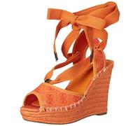 Guess Halona, Sandali con Zeppa Donna, Colore: Arancione, 37.5 EU