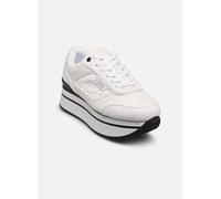 GUESS FL5HNSPEL12 sneakers platform scarpe pelle bianco logo zeppa