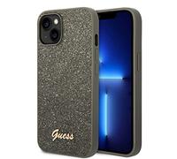 GUESS Hard Case Glitter Script Collection - Cover per Apple iPhone 14 Plus, colore: Verde