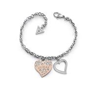 GUESS HEART WARMING Bracciale Donna in Acciaio, Cristalli - GU.UBB78095-S