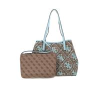 GUESS HWOQ6995290 VIKKY LARGE TOTE Donna LATTE LOGO/ICE BLUE Taglia Unica