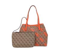 GUESS Vikky Large Tote, Borsa Donna, Latte Logo/Orange, Unica
