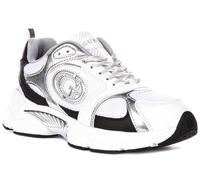 Guess Ibitha Runner Ispirato Lace Up Trainer Da Donna In Bianco E Nero UK 3 - 8