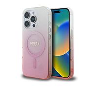 Guess IML Glitter Gradient Case Rosa per Magsafe - iPhone 16 Pro