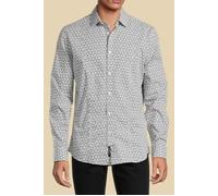 GUESS Italian Colla Rou Aop White And Blue Casual Shirt Taglia: 39 | Camicie Casual Outlet | Uomo | Bianco