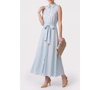 GUESS Iva Chemiser Ss Long Soft Blue Taglia: 40 | Abiti in T-Shirt Outlet | Donna | Blu