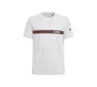 GUESS Maglietta Eco Jamey Quatro G T-Shirt, 4g AOP Bianco Puro, L Uomo