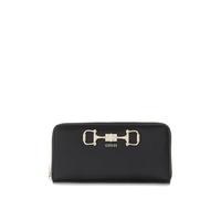 Guess Janie Logo 4G Maxi Portafoglio Donna Con Zip Frontale In Nero