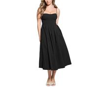 Guess Carmela Eco ES - Abito da Donna Senza Maniche, Nero, S