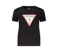 Guess Jeans Black Organic Cotton Women T-Shirt - S