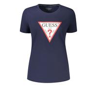 Guess Jeans Blue Organic Cotton Women T-Shirt - L