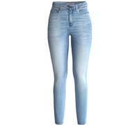 GUESS Jeans Carrie W2YA46D4Q01 Skinny vita alta bottone frontale e cerniera lampo Donna Celeste 26
