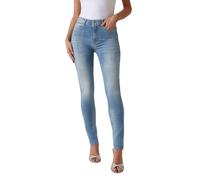 GUESS Jeans vestibilità Skinny Classico Vita Alta con Bottone Frontale e Cerniera Lampo Donna Celeste W2YA46D4Q01-CLH1-32