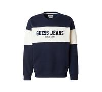 GUESS JEANS Felpa 'Horizont' navy / bianco Uomo GUESS JEANS M navy / bianco