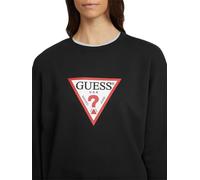 Guess Jeans elpa Oversize con Logo iconico Una Felpa Girocollo Oversize con l’iconico Logo Triangolo Rosso sul Petto. Felpa Girocollo in Maglia Felpata. Girocollo. Manica Lunga. vestibilità Oversize.