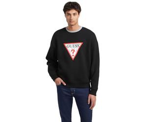 GUESS JEANS FELPA SENZA ZIP UOMO NERO