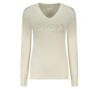 Guess Jeans Bianco Viscosa Women's Long-Sleeved T-Shirt - XL