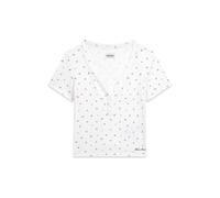 GUESS JEANS Maglietta marrone / verde / arancione / bianco Donna GUESS JEANS M