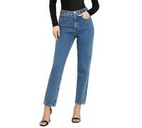 Guess Jeans 5 Tasche Da Donna Marchio Guess, Modello Mom Jean W2YA21D4NH5, Realizzato In Cotone. Blu