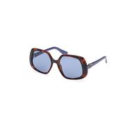 Occhiali Guess Geometrical Injected marrone blu con lenti a specchio blu donna