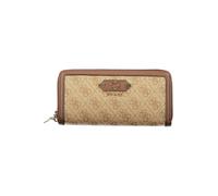 GUESS portafoglio Lindsey SLG Zip Around Wallet Latte Logo marrone