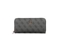 GUESS portafoglio Coleen Logo Zip Around Wallet Coal Logo grigio scuro