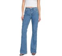 GUESS Jeans svasati da donna, design con lacci laterali, stile retrò, blu medio, blu, 26W