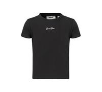 GUESS JEANS T-SHIRT MANICHE CORTE BAMBINA NERO