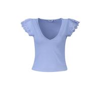 GUESS JEANS T-SHIRT MANICHE CORTE DONNA AZZURRO