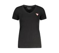 GUESS JEANS T-SHIRT MANICHE CORTE DONNA NERO