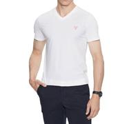 Guess T-Shirt Uomo Scollo A V Maglia Cotone Jersey Stretch Logo Slim M2YI32J1314 Taglia M Colore Principale White