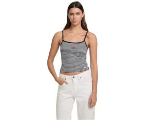 Guess Jeans top nero bianco a righe canotta GUESS W5GP35KCIE1S94A