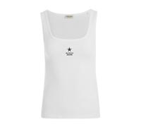 GUESS JEANS Top nero / bianco Donna - Abbigliamento - Taglie comode - Maglie e top - Top GUESS JEANS L