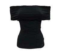 GUESS Top Eco Charlotte da donna con spalle scoperte, Nero , M
