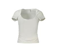 Guess Jeans White Spandex Tops & T-Shirt - L