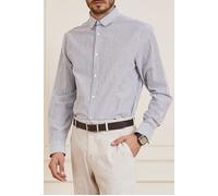 GUESS Joe Collar Notche Blue And White Casual Shirt Strip Taglia: 46 | Camicie Casual Outlet | Uomo | Blu