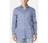 GUESS Joe It Collar Notche Blue Micro Check Taglia: 44 | Camicie Business Outlet | Uomo | Blu