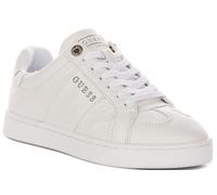 Guess Jrone 4G Logo Trainer Donna In Pelle Bianca Con Lacci EU 36-42