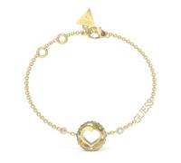 Guess Bracciale raffinato placcato oro Rolling Hearts JUBB03344JWYG 14,5 - 18,5 cm - S